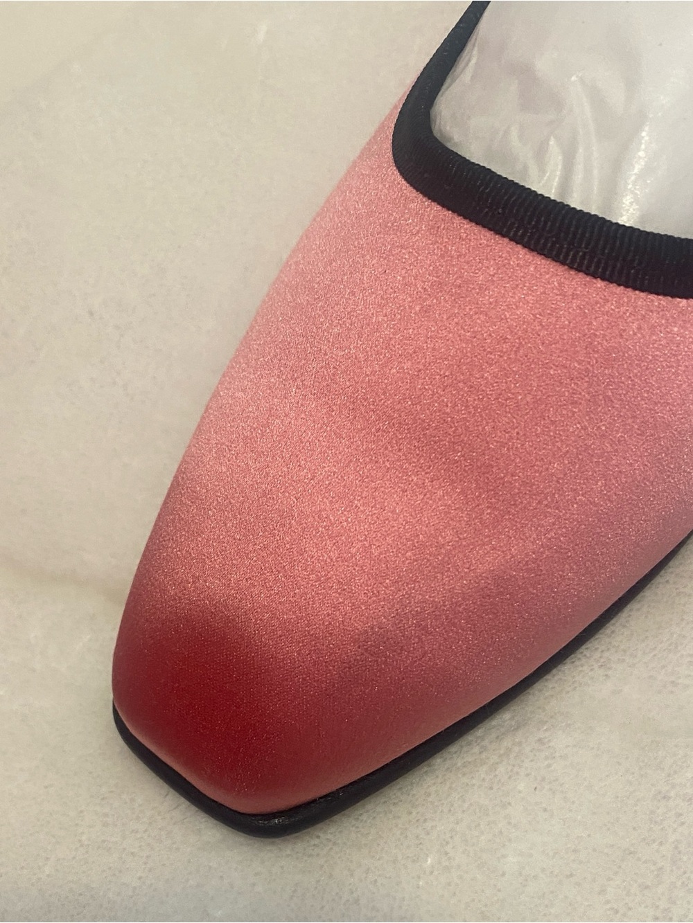 STAUD Pink Ballet Flat with Black Trim - Picture 3 of 8